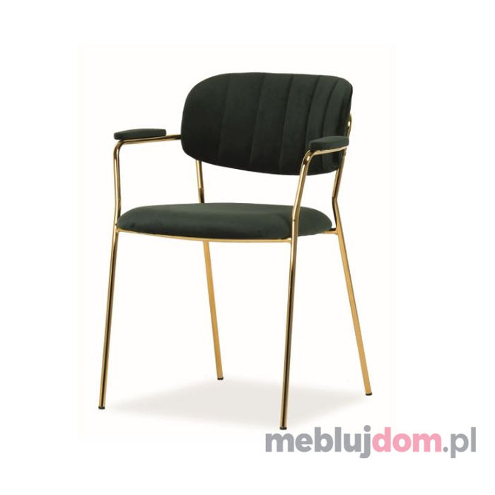 Krzesło CARLO II Velvet Signal zielone tap. 153