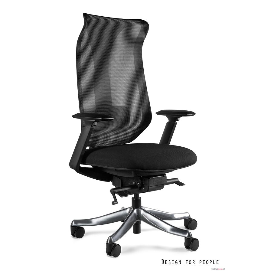 Fotel ergonomiczny FOCUS Tkanina/Siatka Unique czarny