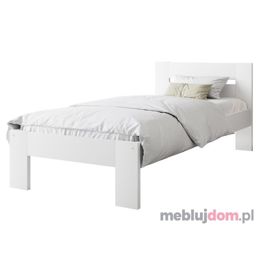 Białe drewniane łóżko MATILDA 90 Halmar