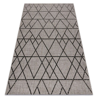 DYWAN SZNURKOWY SIZAL FLOORLUX 20508 silver / black TRÓJKĄTY