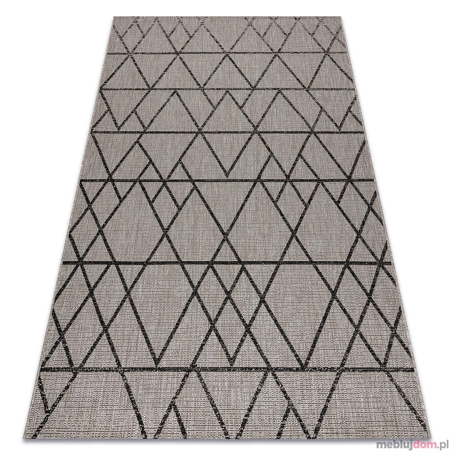 DYWAN SZNURKOWY SIZAL FLOORLUX 20508 silver / black TRÓJKĄTY