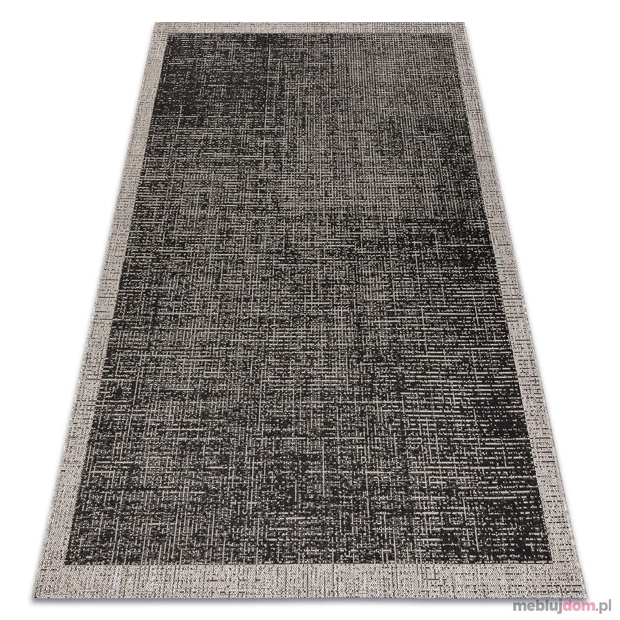 DYWAN SZNURKOWY SIZAL FLOORLUX 20401 Ramka czarny / srebrny 