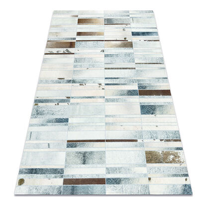Dywan PATCHWORK 21717 beż - Skóra bydlęca, Deski 