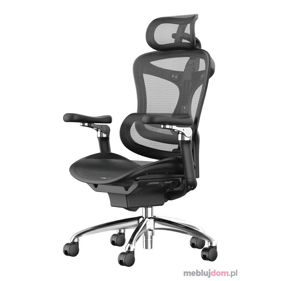 Czarny fotel ergonomiczny KOSMO
