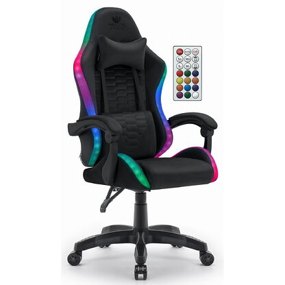 Fotel gamingowy HC-1000 LED Tkanina