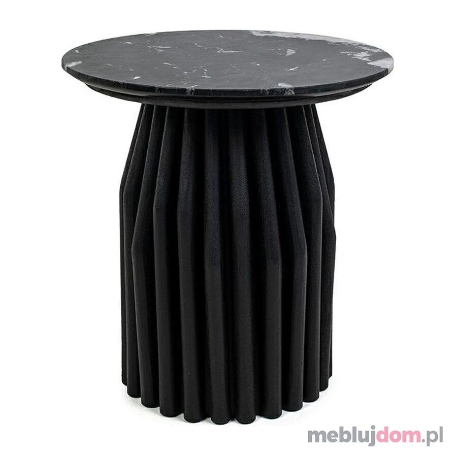 MaMaison stolik LEVANTE 50 czarny marmur / drewno