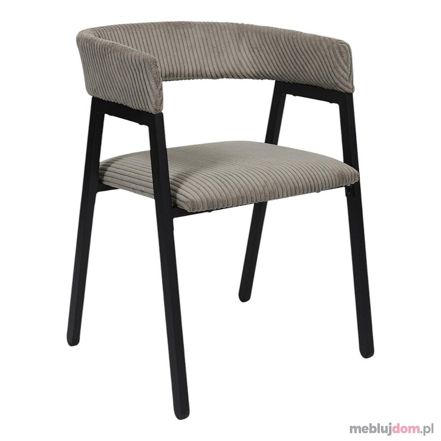 Krzesło Scott taupe/czarne sztruks