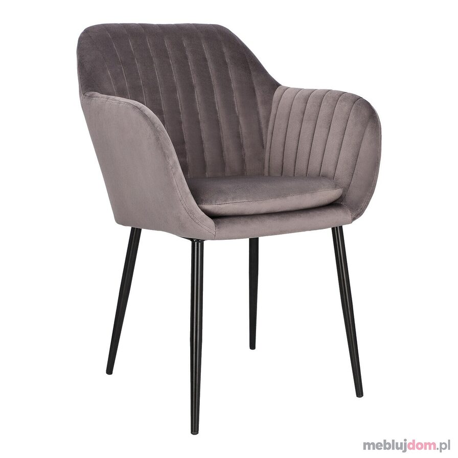 Krzesło Emilia Velvet dark grey/black