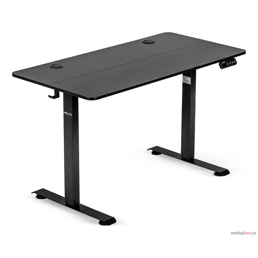 Czarne biurko elektryczne z regulacją wysokości BLACK 120x60