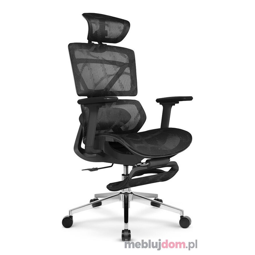 Fotel biurowy ergonomiczny HC-1059 z masażem - czarny