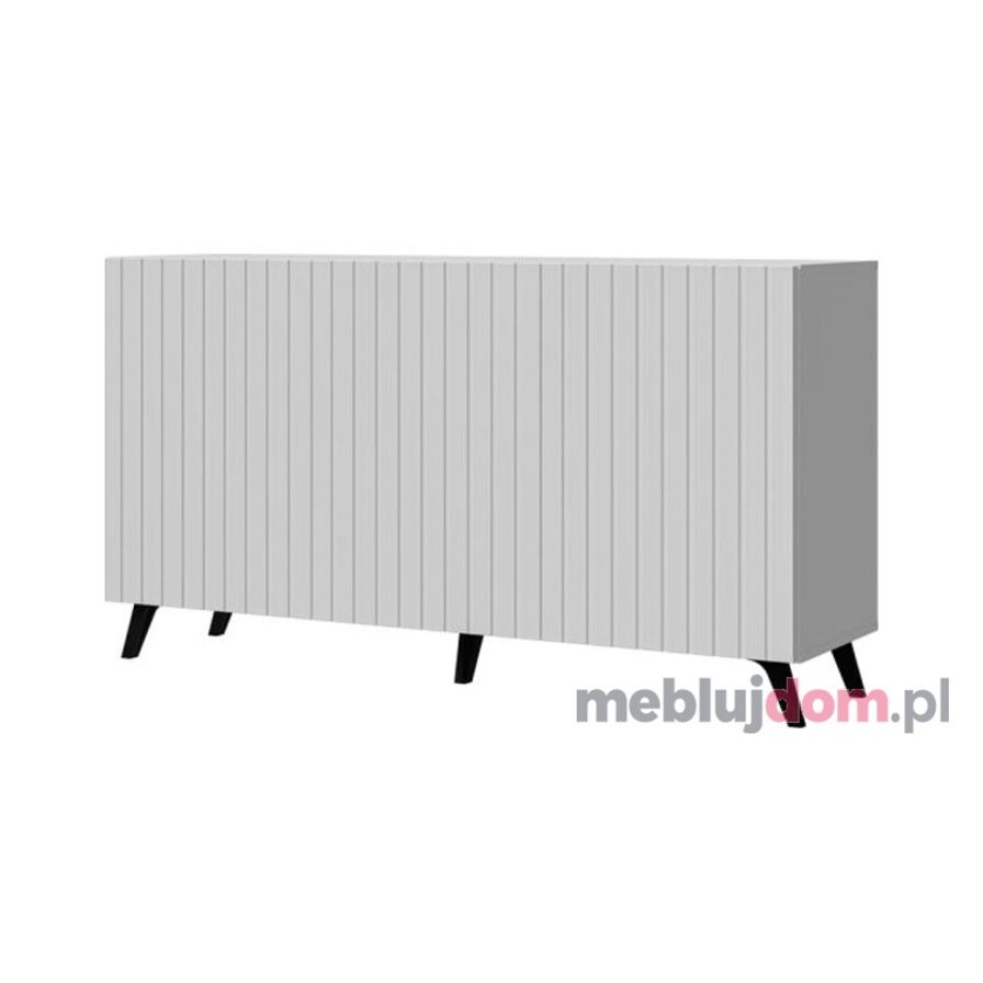 Komoda DIVERSE WHITE DIKO-2W Restol - biały FR-2 na czarnych nóżkach