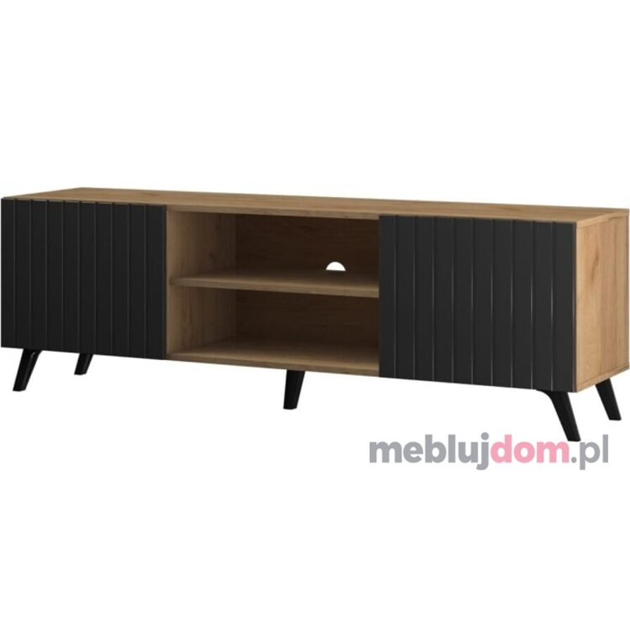 Szafka RTV DIVERSE CRAFT DITV-1C Restol FR2 czarna matowa