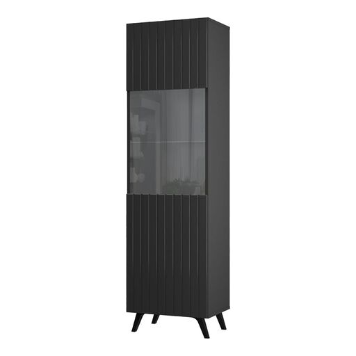 Witryna DIVERSE BLACK DIVI-1B Restol + czarny FR2 na nóżkach