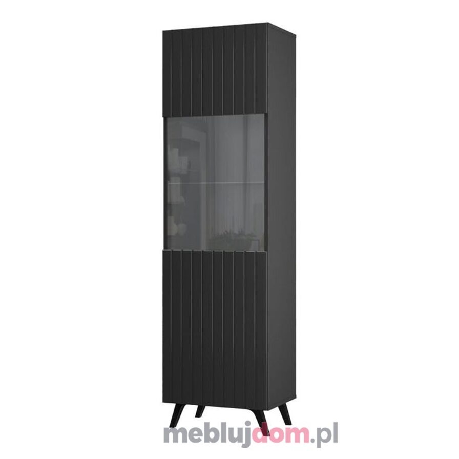 Witryna DIVERSE BLACK DIVI-1B Restol + czarny FR2 na nóżkach