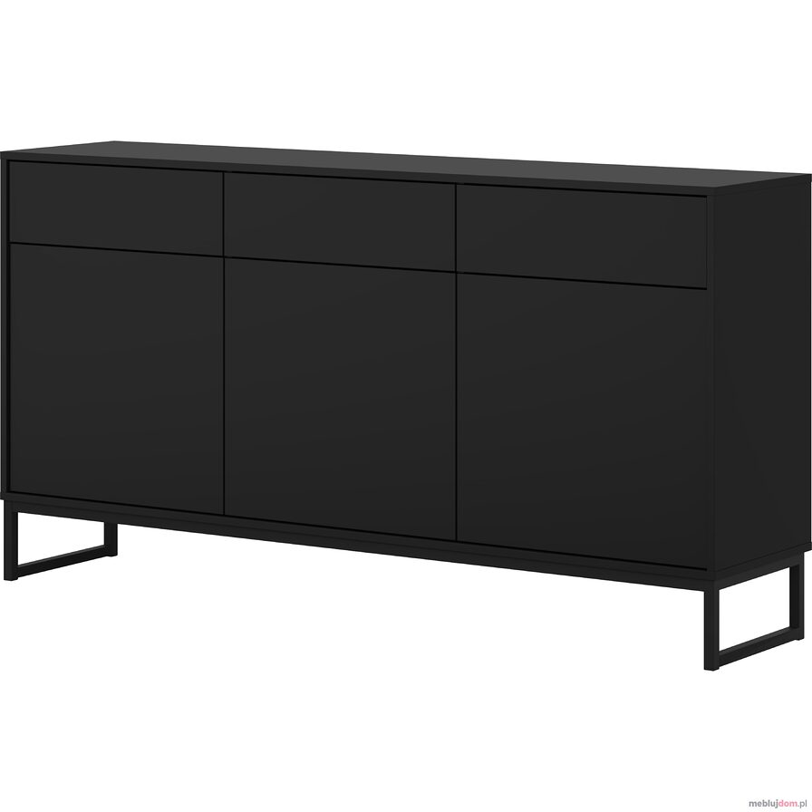 Komoda OLBIA 43 3D3S - czarny onyx