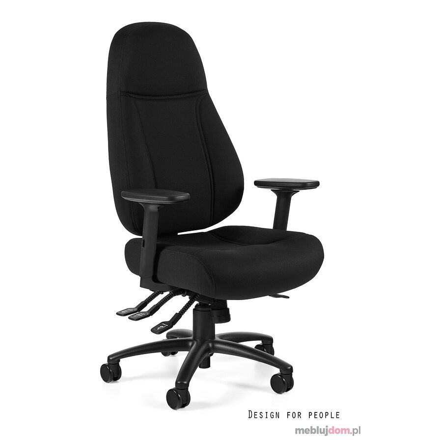 Fotel ergonomiczny SAGA PLUS Unique pełna tkanina BL418 black