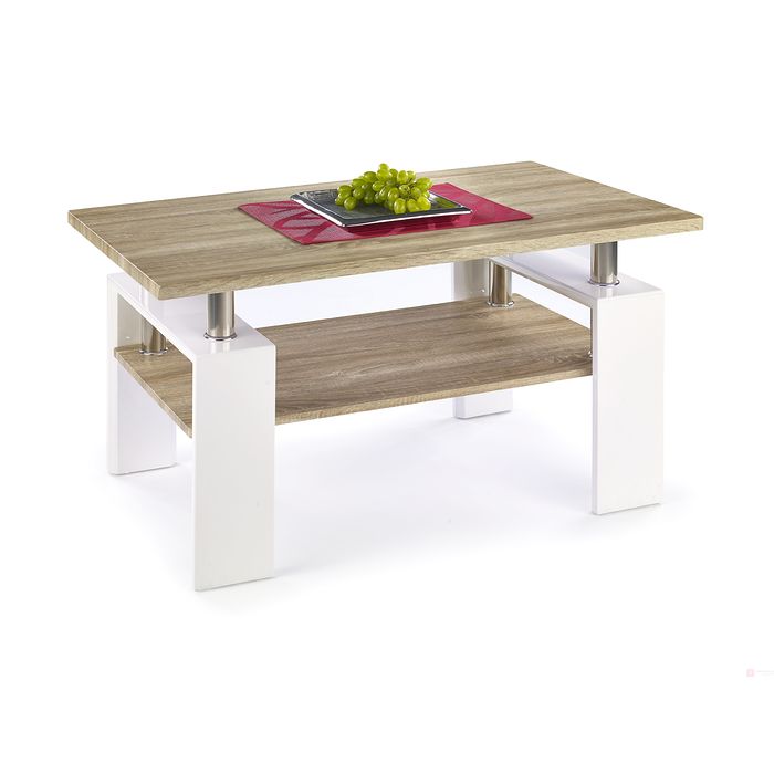 Ława DIANA H MDF Halmar Dąb sonoma + biały, 60x110 cm