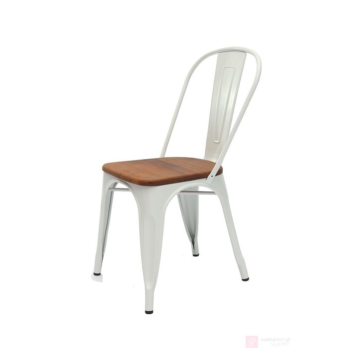 Krzesło AC-001L biały + teak