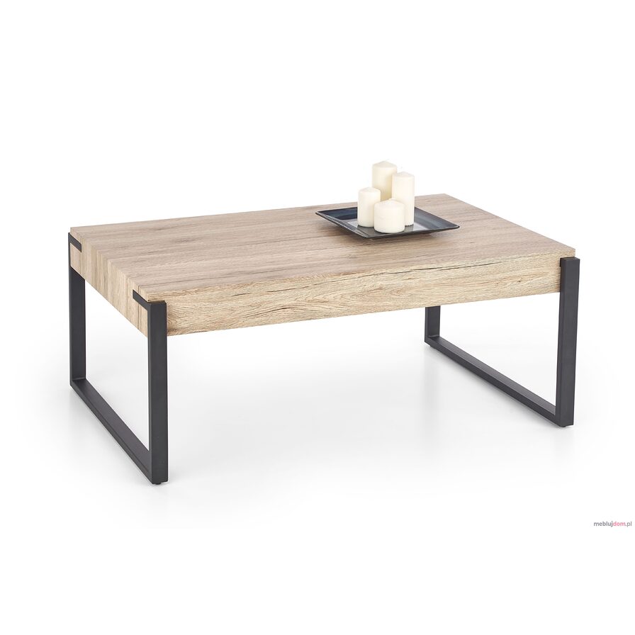 Ława CAPRI Halmar (Dąb sanremo + czarny)