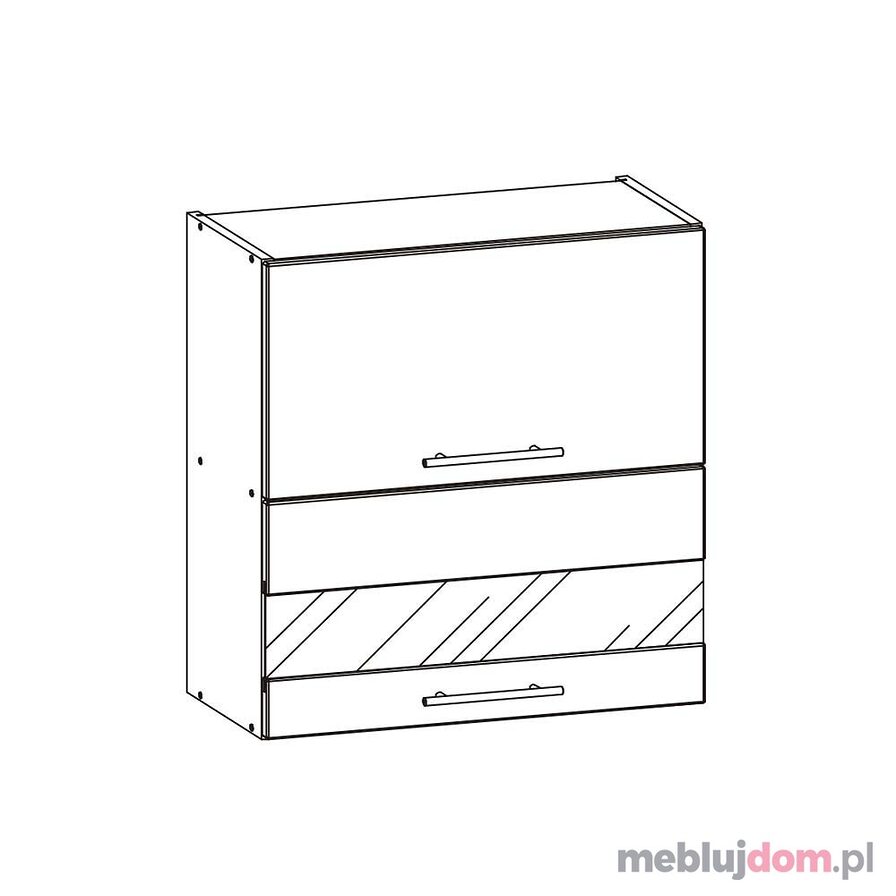Witryna TIFFANY T10/G80w (Biały + biały połysk)