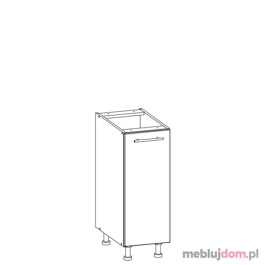Szafka dolna TIFFANY T14/D30 (Biały + biały połysk)
