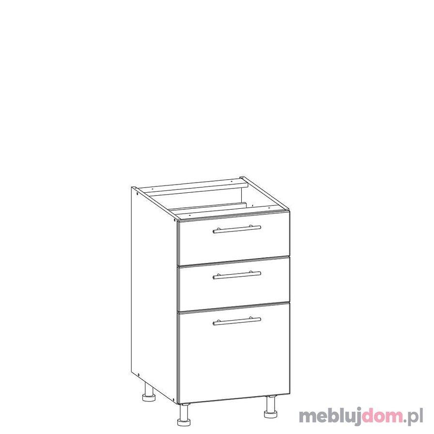 Szafka dolna TIFFANY T17/D45S3 (Biały + biały połysk)