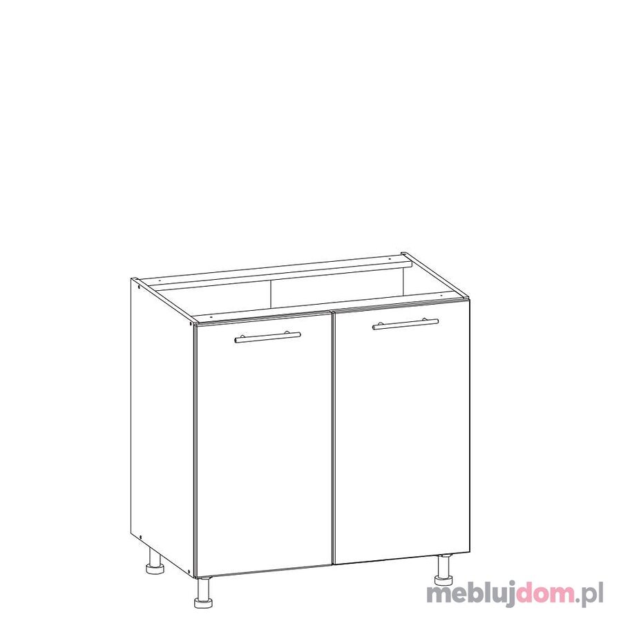 Szafka dolna TIFFANY T22/D80 (Biały + biały połysk)