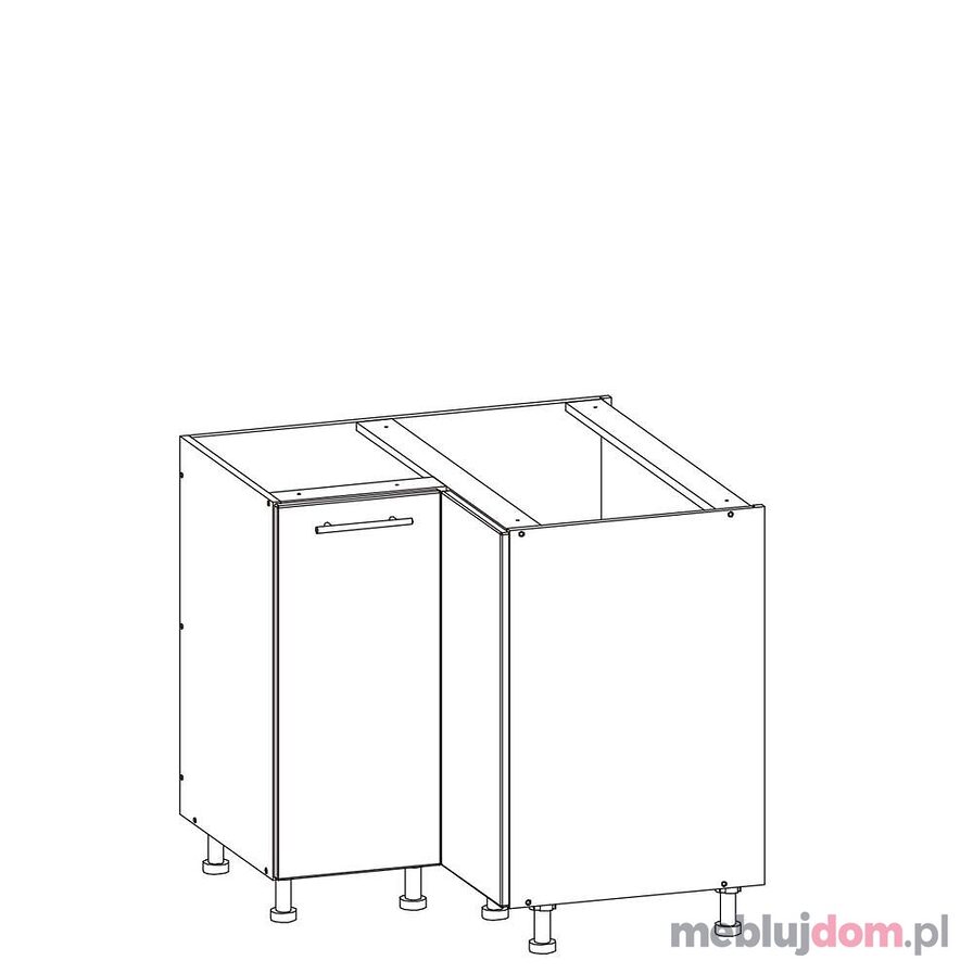 Szafka dolna TIFFANY T26/D90NW (Biały + biały połysk)