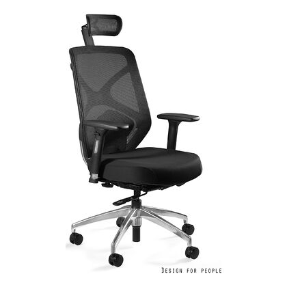 Fotel ergonomiczny HERO Unique Tkanina siedzisko czarny