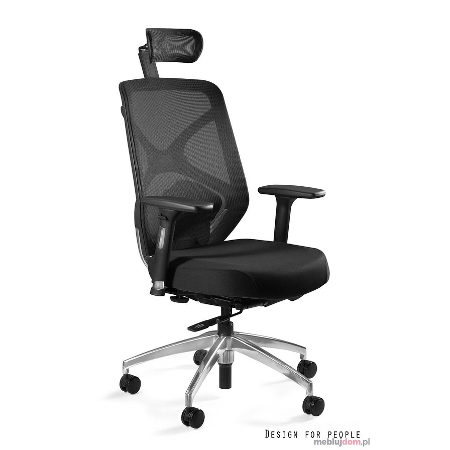 Fotel ergonomiczny HERO Unique Tkanina siedzisko czarny