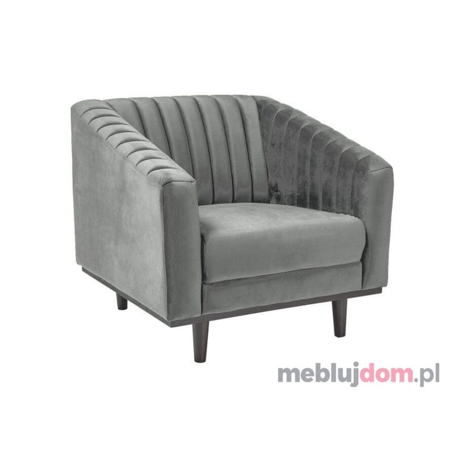 Fotel tapicerowany ASPREY VELVET 1 Signal Bluvel 14 szary