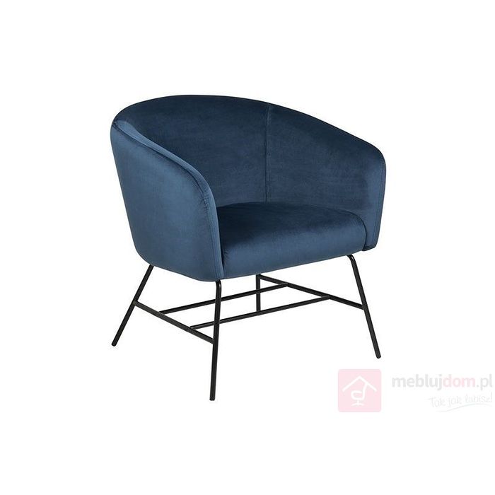 Fotel RAMSEY VIC granatowy velvet