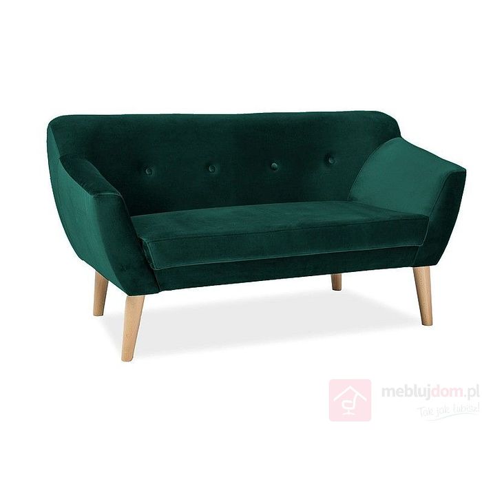 Sofa BERGEN II Signal VELVET ciemnozielony