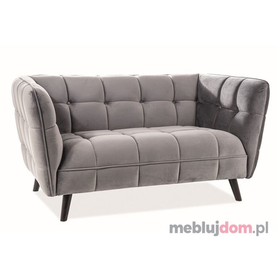 Sofa CASTELLO VELVET 2 Signal Bluvel 14 Szary
