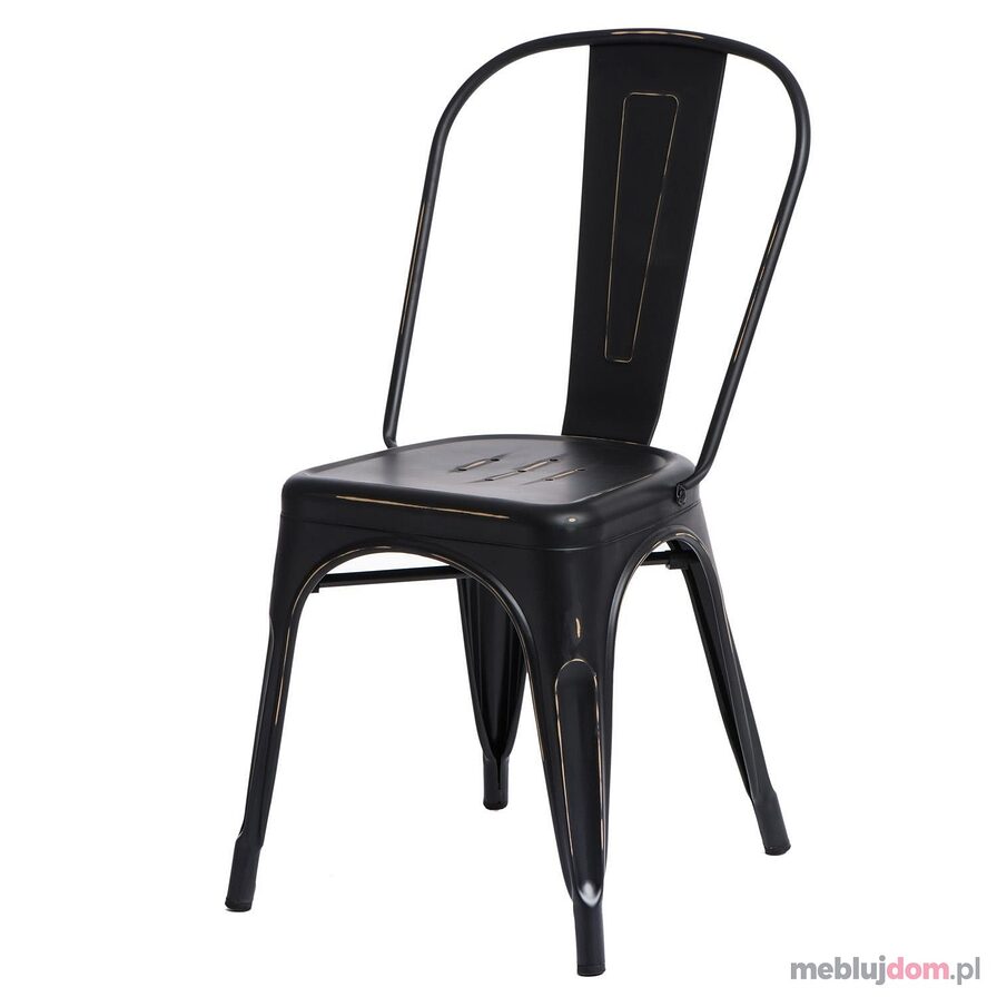 Krzesło PARIS Antique czarne przodem