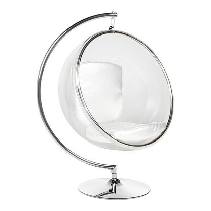 Fotel BUBBLE STAND poduszka ekoskóra biały