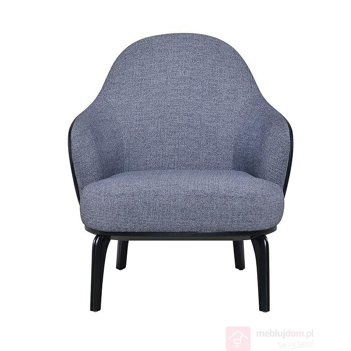 Fotel LOBBY ciemny szary frontem