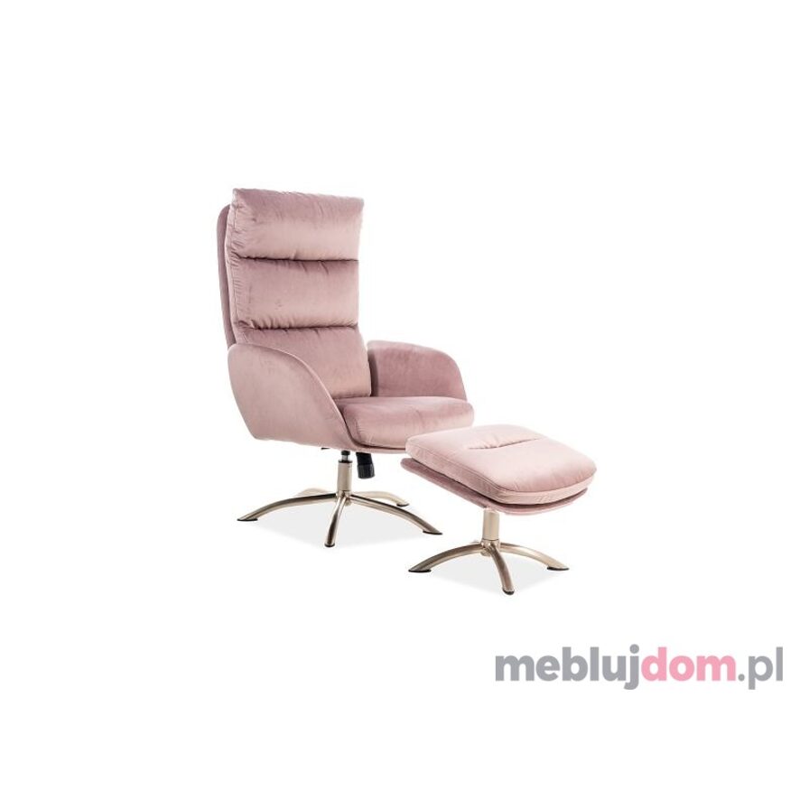 Fotel MONROE VELVET Signal różowy