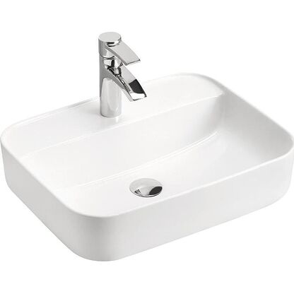 Umywalka nablatowa, ceramiczna MAGIC 2 WHITE 51 cm