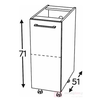 Szafka dolna MONO BLACK D1