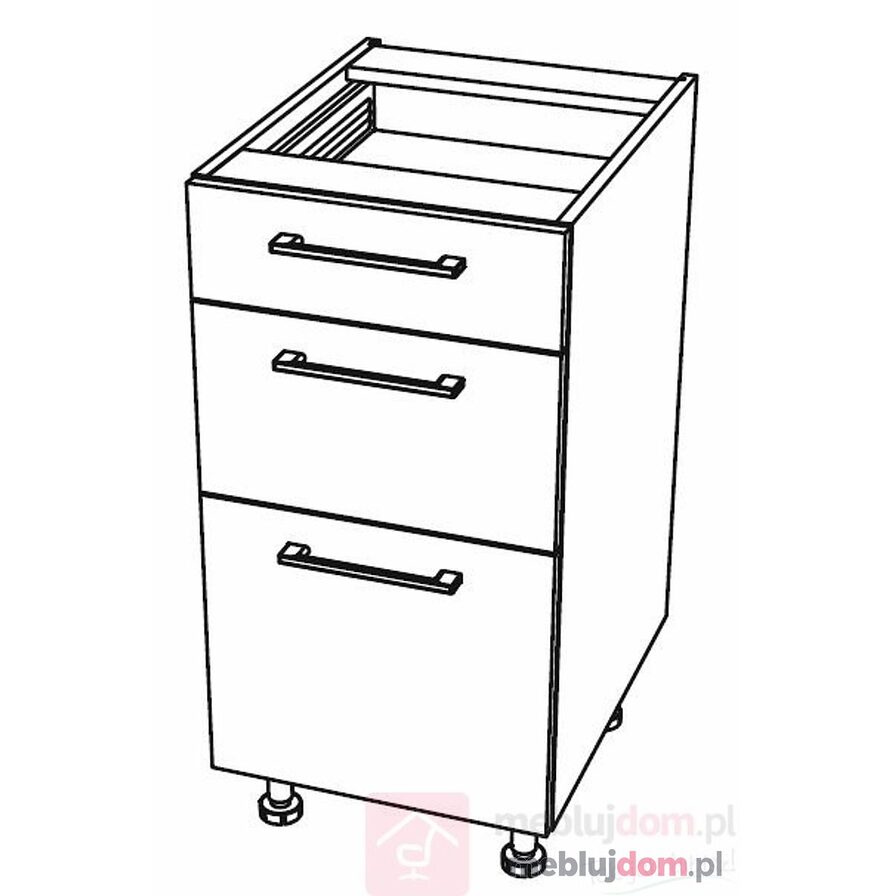 Szafka dolna MONO BLACK DSS3