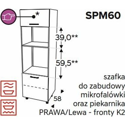 Szafka dolna MONO BLACK SPM60
