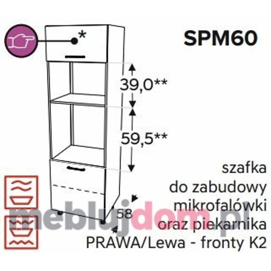 Szafka dolna MONO BLACK SPM60