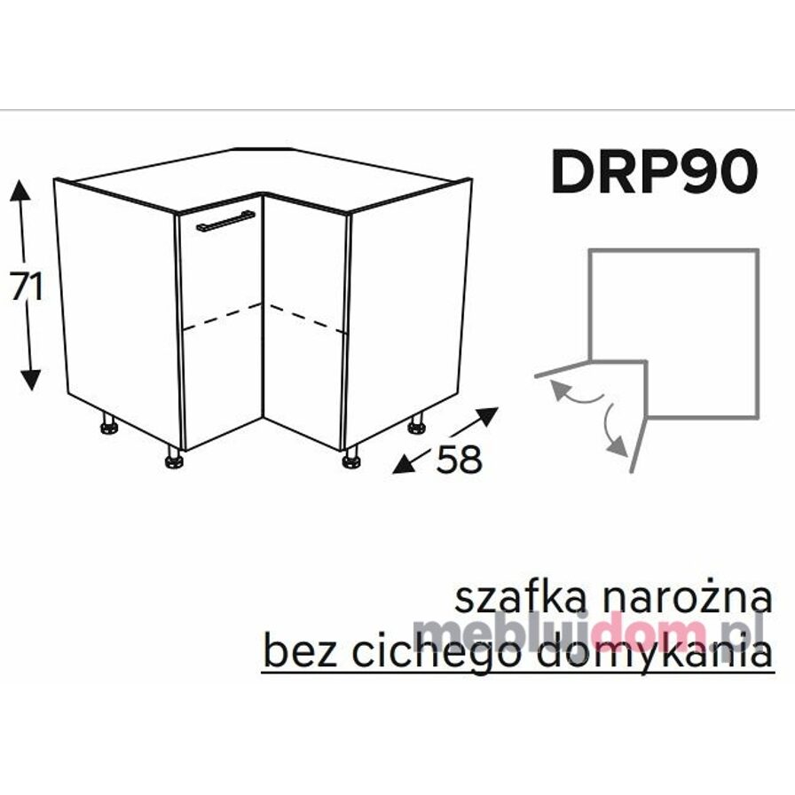 Szafka dolna MONO BLACK DRP90