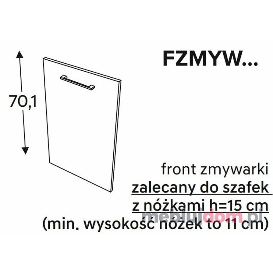 Front zmywarki KAMMONO BLACK FZMYW