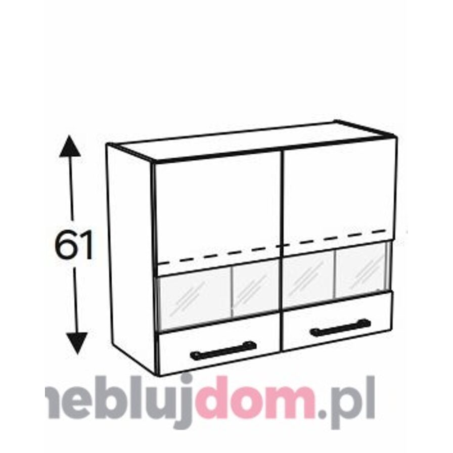 Szafka wisząca KAMMONO BLACK WW80 61