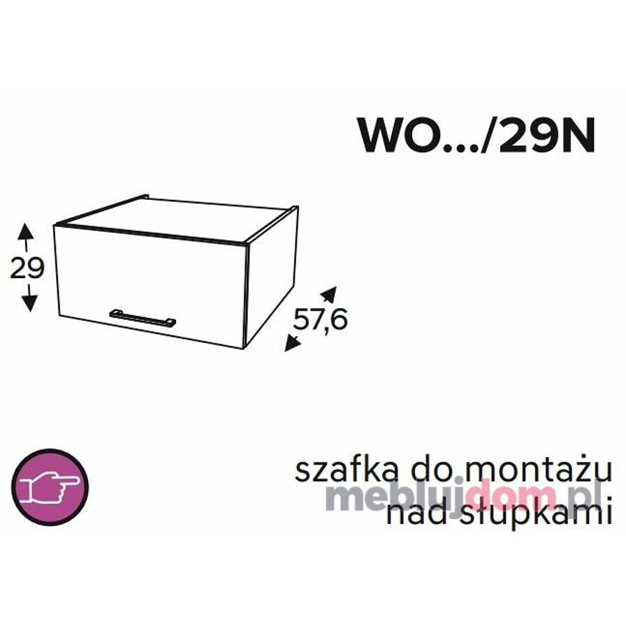 Szafka wisząca KAMMONO BLACK WO 29N