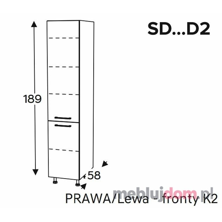 Szafka dolna MONO SD D2 słupek