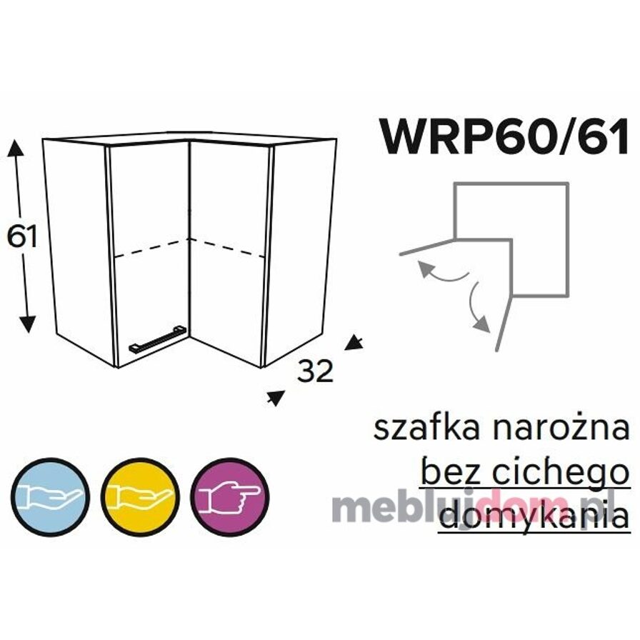 Szafka górna KAMMONO WRP60 61 szafka narożna