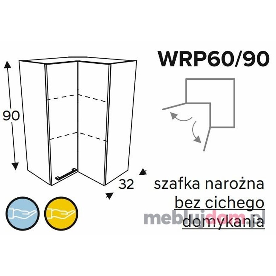 Szafka górna KAMMONO WRP60 90 szafka narożna